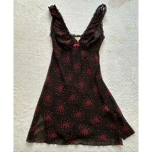 Gorgeous black with red heart valentines PRESENCE @ DEBENHAMS sexy babydoll chem